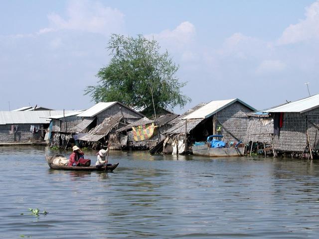 The floating village near the harbor