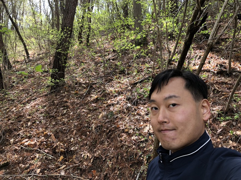 A selfie at the confluence point.