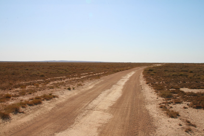 Track back towards the Almaty – Astana highway