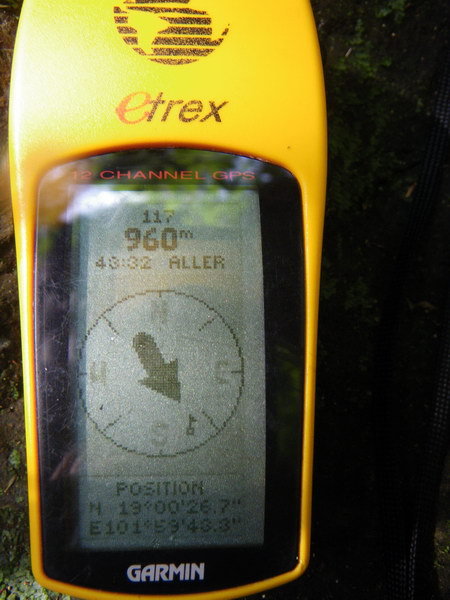 GPS at confluence 19N-102E