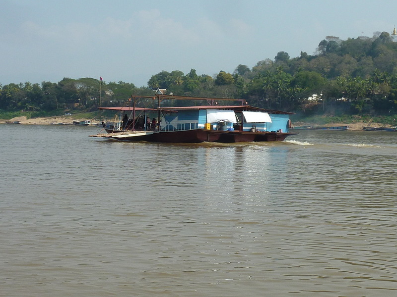 Ferry crossing the Mekong River