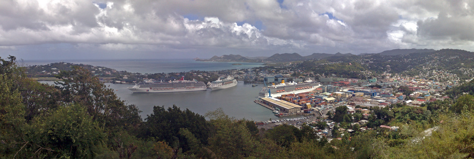 Great view over Castries on the way back