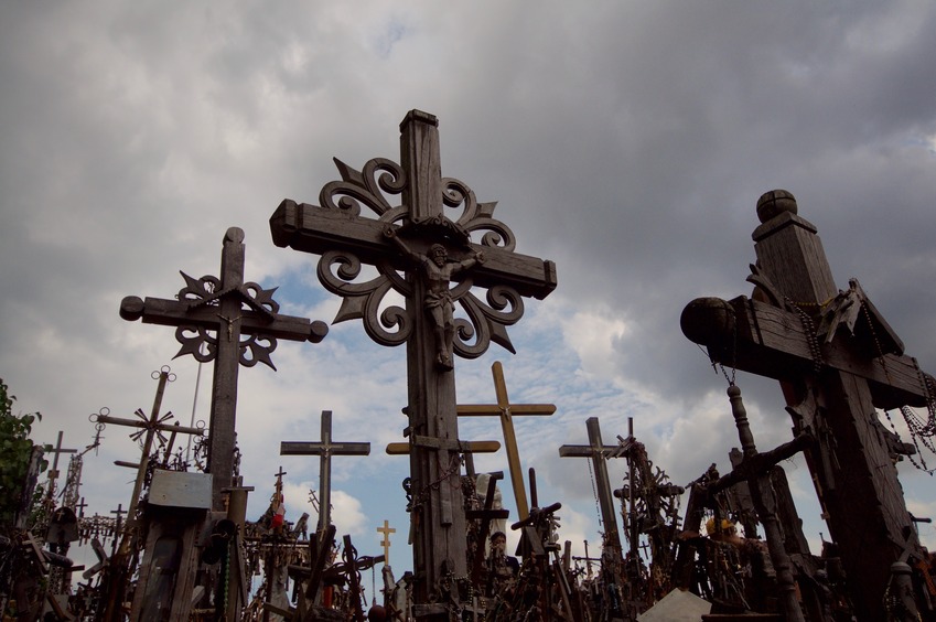 Lithuania’s famed “Hill of Crosses” - west of the point