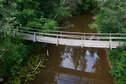 #8: A footbridge across the Riežupe river (next to the partially-collapsed road bridge)
