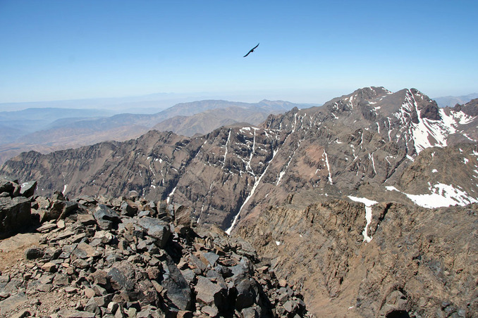 View to the west from the summit of Jebel Toubkal.