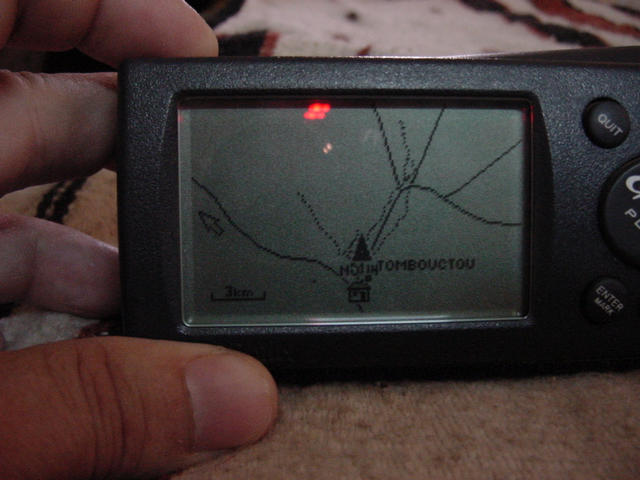 This shot of the GPS tracks shows how we wandered looking for the right road around Tombouctou