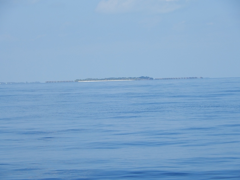View West to Manafaru Island in 4.6 km distance