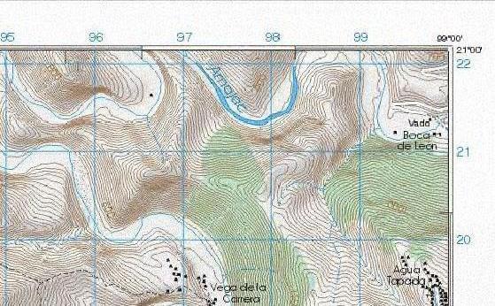 Topo map of the confluence area