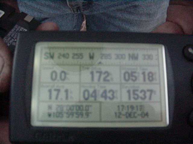 El GPS marcaba un error variable desde 3 a 7 mts