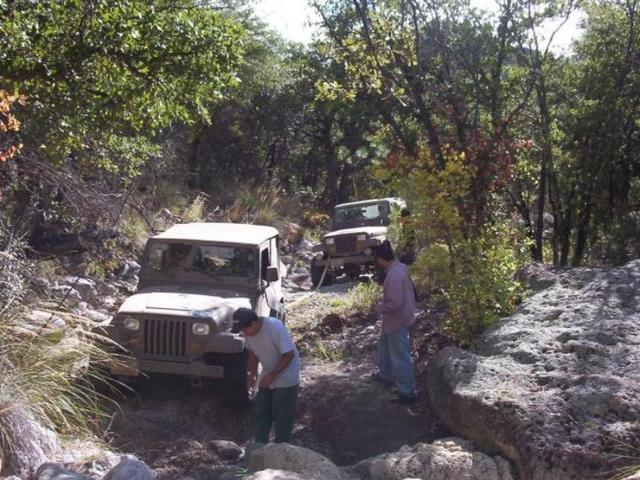 We drove our Jeeps through some difficult trails.