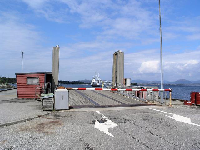 Ferry arriving at Mongstad