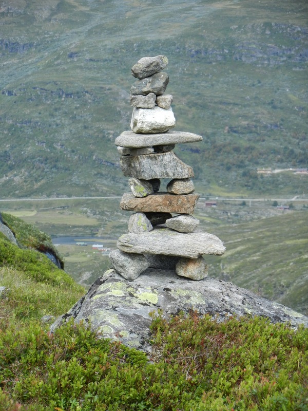 DNT cairn marking the trail