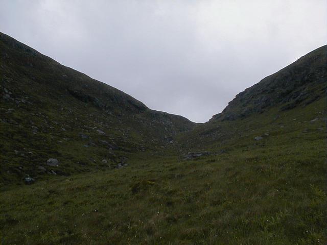 From the confluence toewards East, up the small valley.