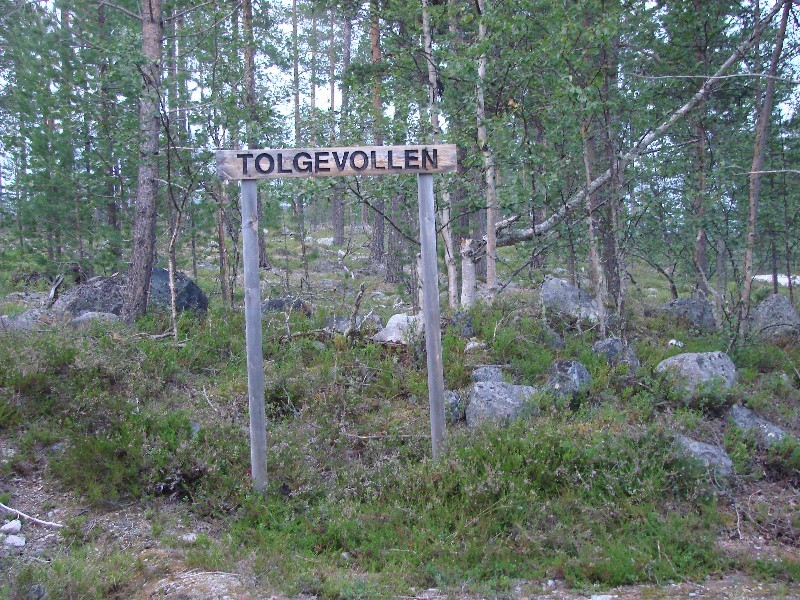 Tolgevollen sign -Way to the Startarea / Der Weg zum Startplatz