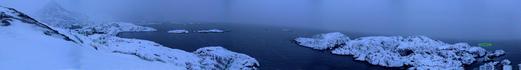 #1: Panorama with approximate confluence point, Nyksund to the left