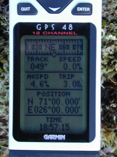 A photo of the GPS for proof.