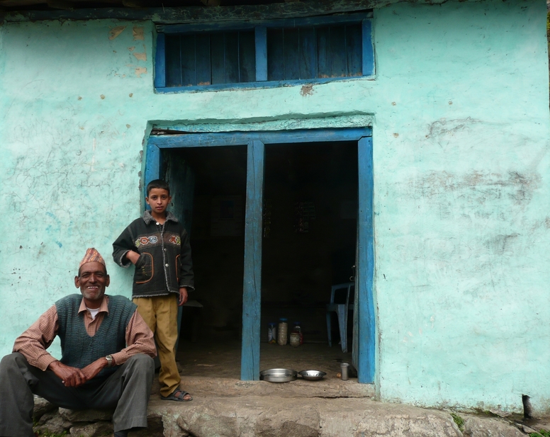 A house by the trail for serving Nepali chai tea