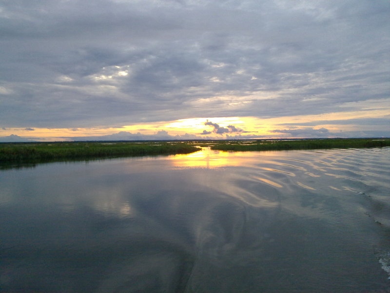 Sunset at ARM210 - upstream of Tidal Island