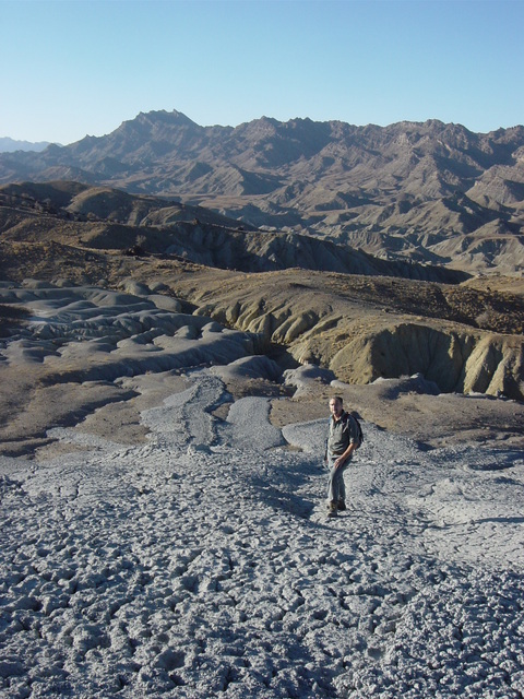 George Carman on Tor Dheo Gundai mud volcano with GZ in background