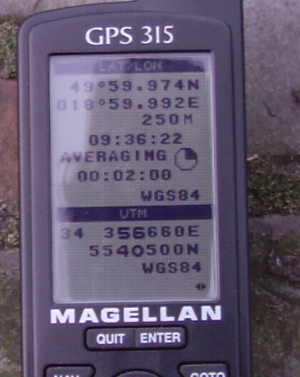 nearest point on GPS screen