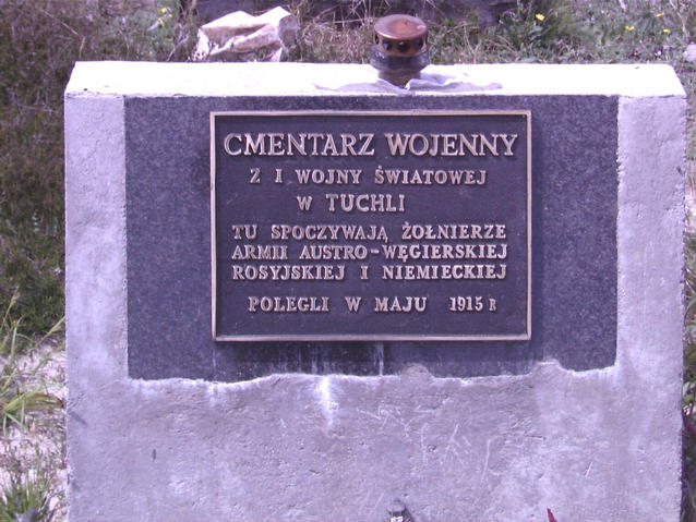 a plate on WW I cemetery - tablica na cmentarzu z I wojny swiatowej