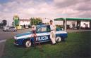 #10: “Historical” Polish police car “Syrena” and traffic radar at the gas station in Renice