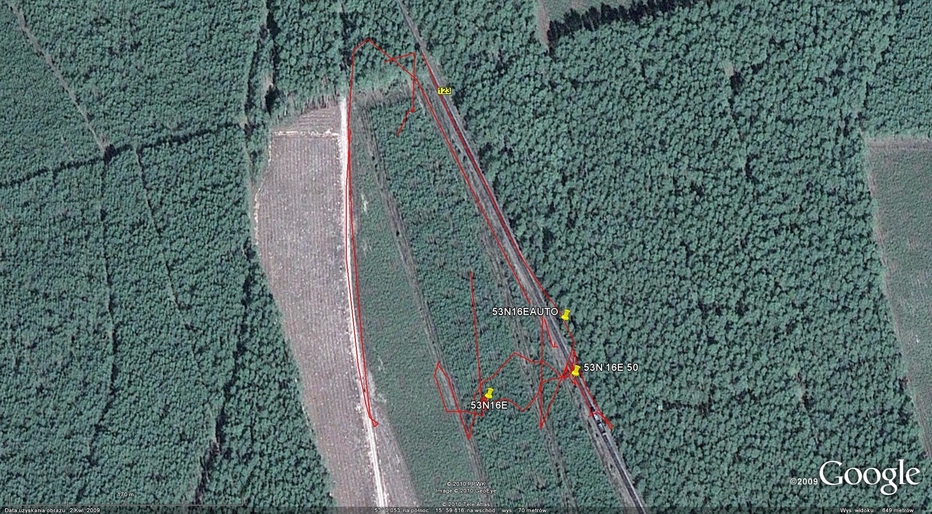 My track on the satellite image (© Google Earth 2010) 