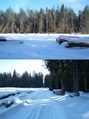 #8: Glade (with my footsteps in snow) and the nearby blue marked tourist path