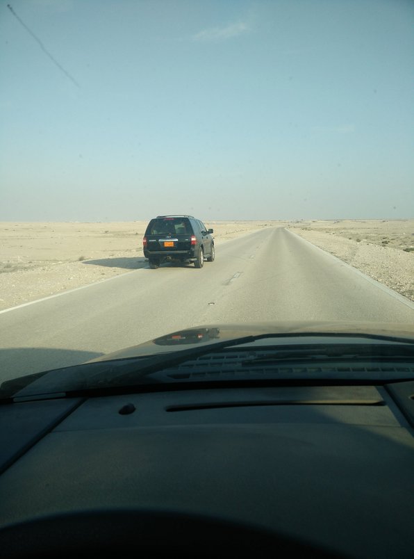On the Qatar-Saudi Arabia highway