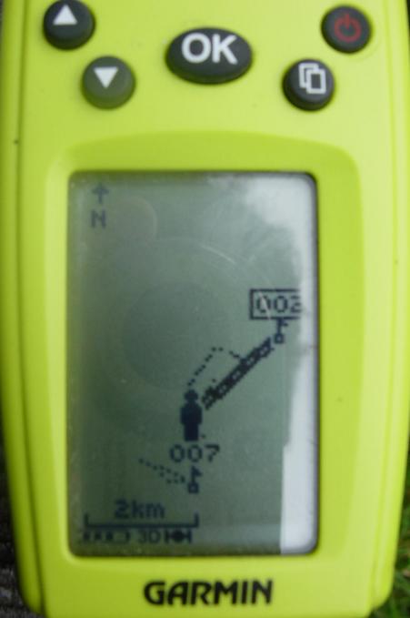 Photo of GPS readout