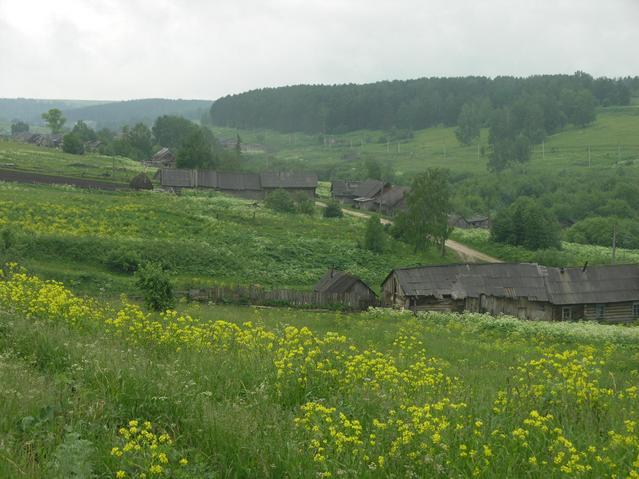 Лидино, одно из последних селений на пермской стороне -- Lidino, one of the last settlements on the Perm region side