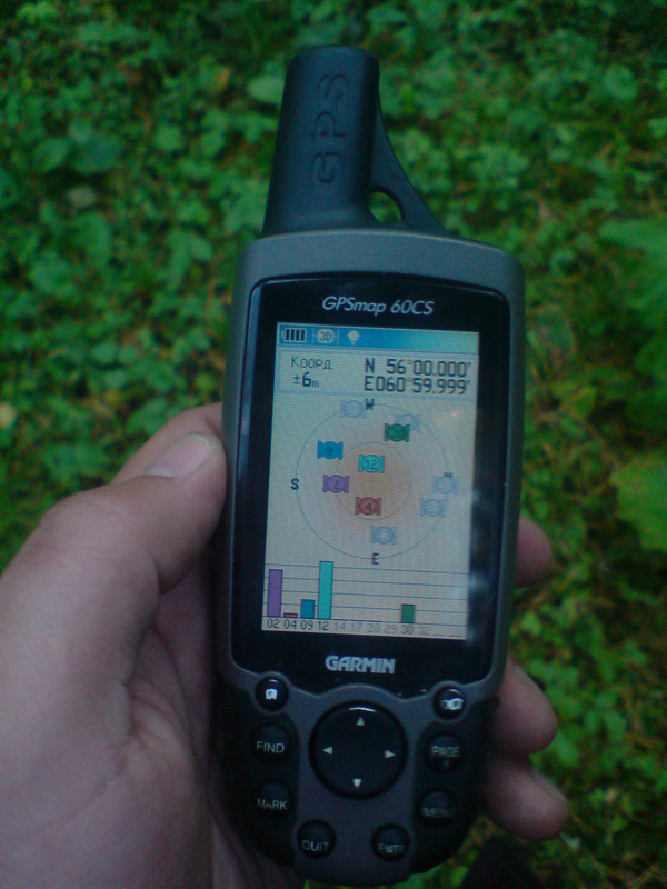 Экран навигатора/GPS reading