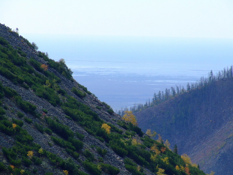 View zoomed to the lake Baikal in south-west