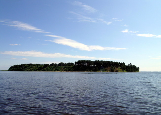 East view from CP to Belov Island