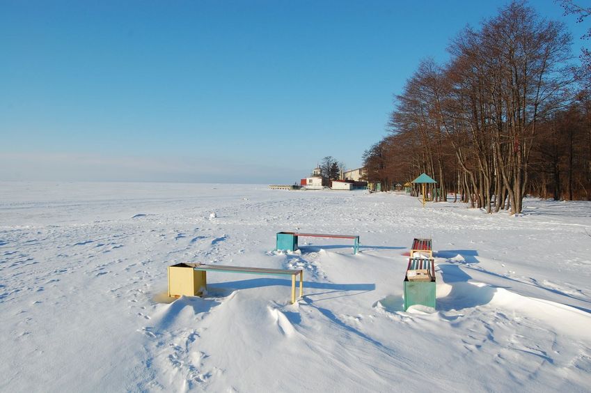 The beach in winter