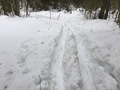 #9: Our track through the deep snow / Наша лыжня в глубоком снегу