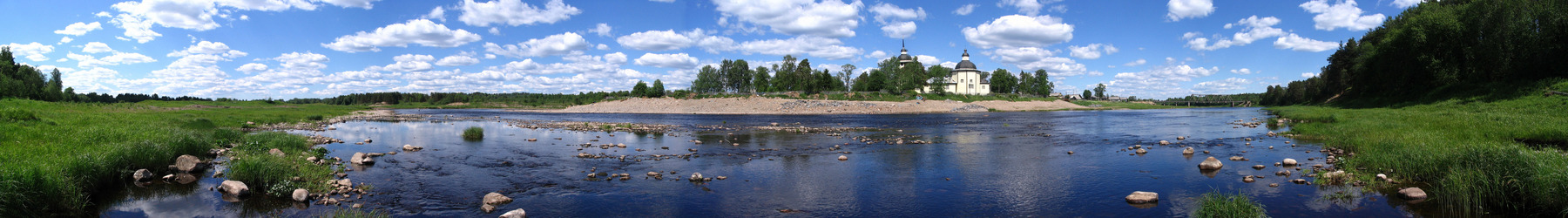 Beautiful scene of river Vazhinka (прекрасный пейзаж реки Важинки)
