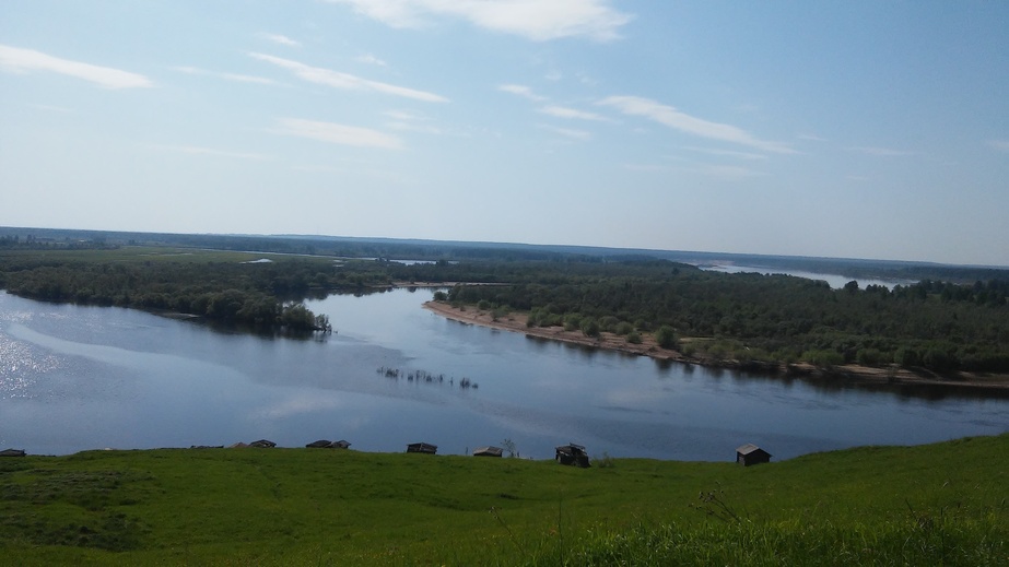 Река Вычегда у Часово (18 км от цели) / Vychegda river near Chasovo village (18 km from CP)