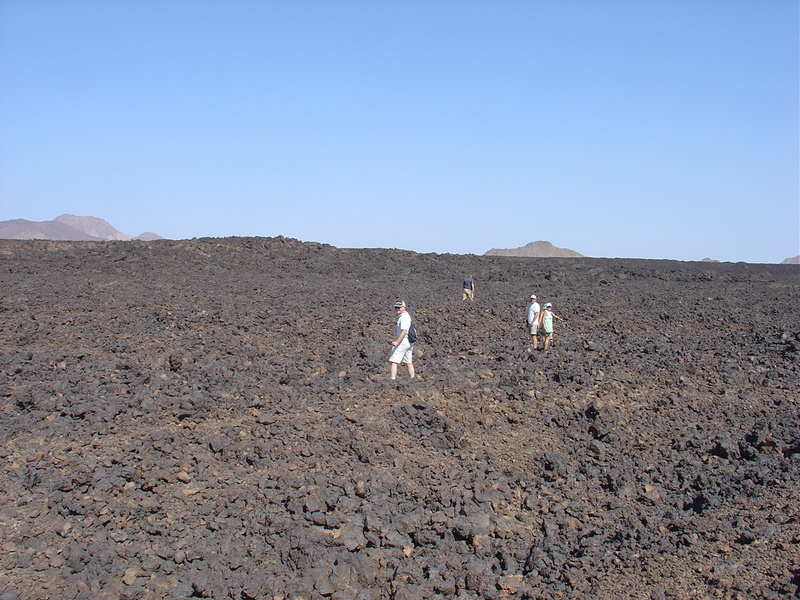 An idea of the extent of the lava field to be crossed