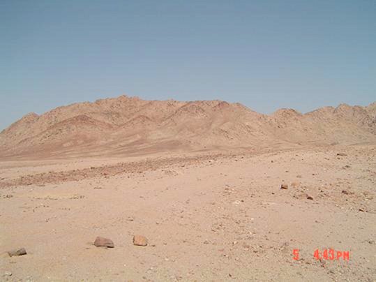 East view, al-Wubara mountain can be seen