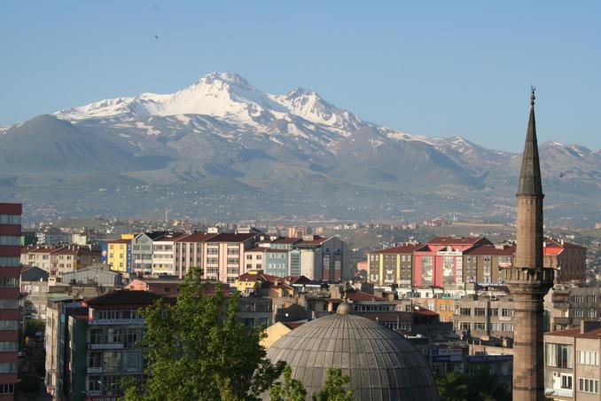 Mount Erciyes from the hotel in Kayseri