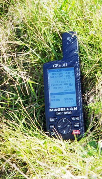 GPS reading at the confluence point