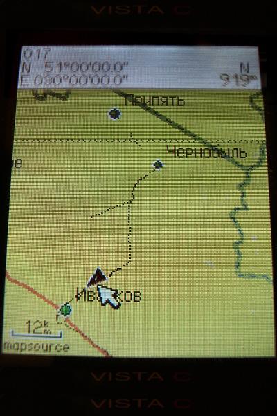 Screen of GPS navigator