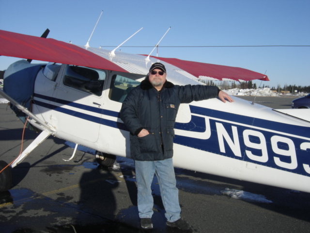 Lee with the Cessna 180