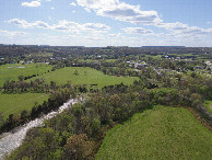 #11: View West (towards the town of Elkins), from 120m above the point