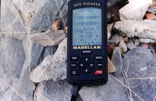 The GPS among the rocks.