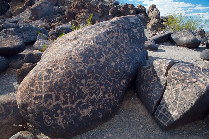 The Painted Rock petroglyphs, north of the confluence point 