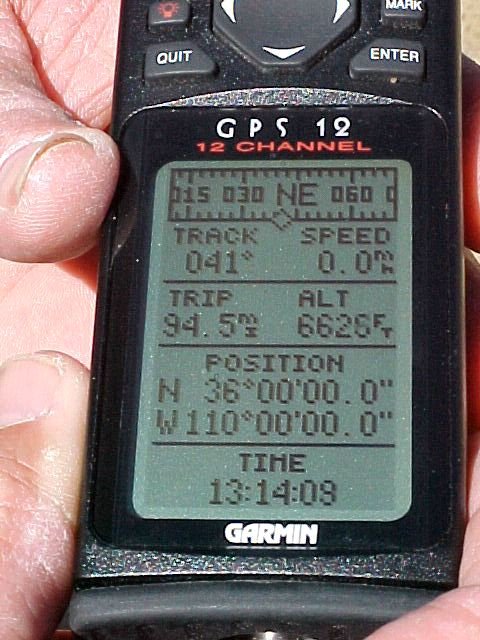 The GPS reading