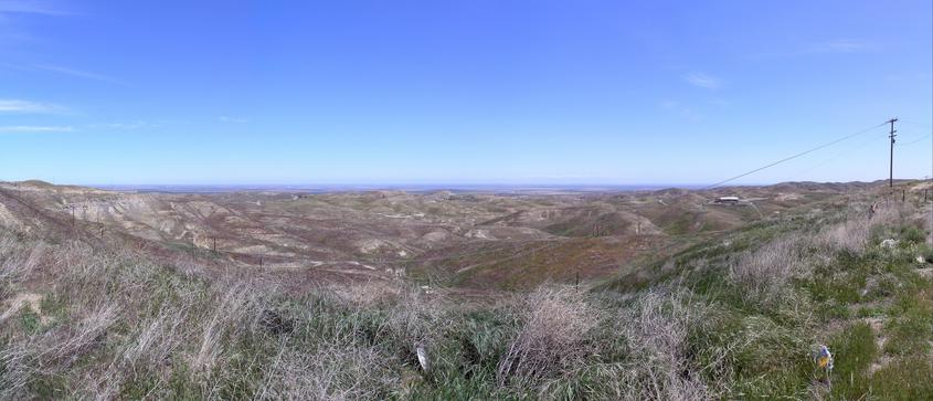 Panorama overlooking the confluence area from NW
