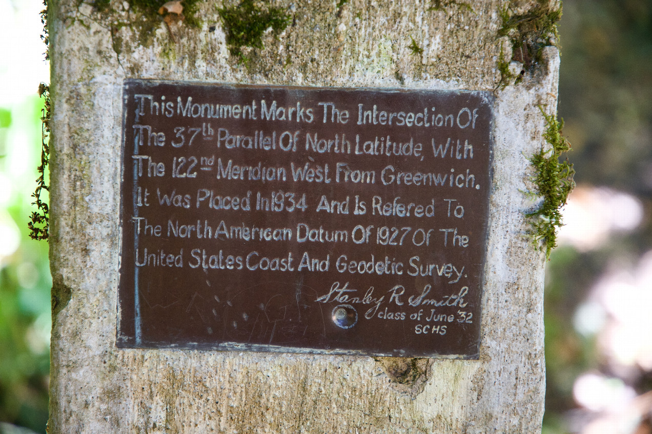The NAD27 monument, 97 meters West of the point